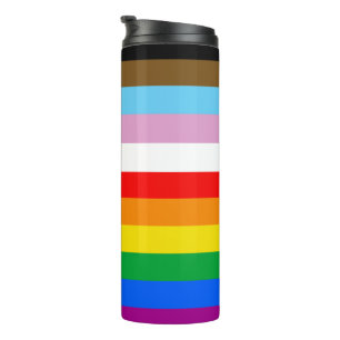 Bouteilles Isothermes Drapeau de la fierté inclusif LGBTQ+