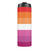 Bouteilles Isothermes Drapeau de la fierté lesbienne (Devant)