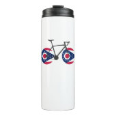 Bouteilles Isothermes Drapeau de l'Ohio à vélo (Devant)