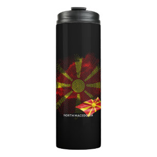 Bouteilles Isothermes Drapeau de Macédoine du Nord