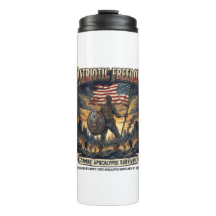 Bouteilles Isothermes Drapeau de rouille patriotique Survivant Apocalyps