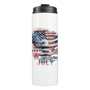 Bouteilles Isothermes Drapeau et aigle des États-Unis. 4 juillet. Ind