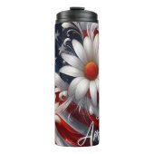 Bouteilles Isothermes Drapeau Floral USA Design de hommage (Devant)