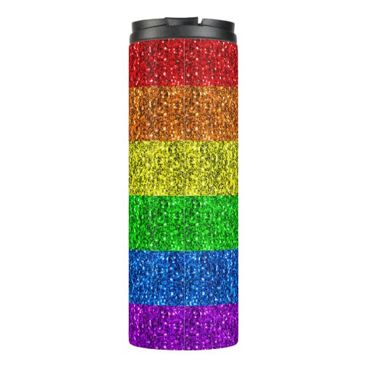 Bouteilles Isothermes Drapeau LGBT vibrante parties scintillant arc-en-c (Dos)