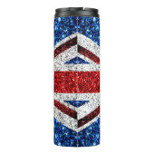 Bouteilles Isothermes Drapeau rouge bleu blanc brillant parties scintill (Dos)