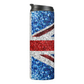 Bouteilles Isothermes Drapeau rouge bleu blanc brillant parties scintill (Tourné sur la droite)