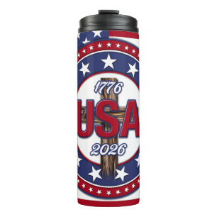 Bouteilles Isothermes Drapeau Rugged Cross USA 1776-2026