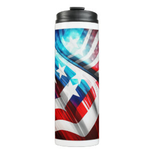 Bouteilles Isothermes Drapeau thermique Abstrait États-Unis