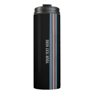 Bouteilles Isothermes Drapeau transgenre personnalisé - Baies de couleu