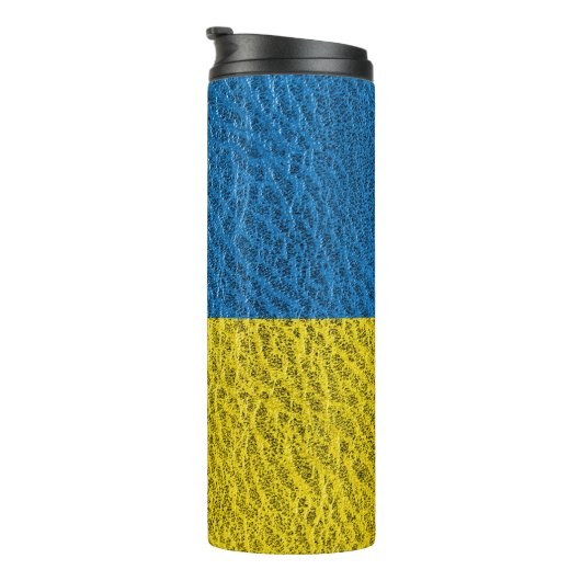 Bouteilles Isothermes Drapeau ukrainien en cuir (Tourné sur la droite)