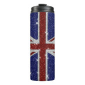Bouteilles Isothermes Drapeau Union Jack brillant parties scintillant (Devant)