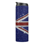 Bouteilles Isothermes Drapeau Union Jack brillant parties scintillant (Tourné sur la droite)
