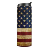 Bouteilles Isothermes Drapeau USA / Grunged (Tourné sur la gauche)
