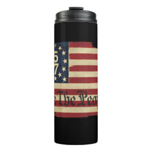 Bouteilles Isothermes Drapeau vintage en détresse We The People Trump 45