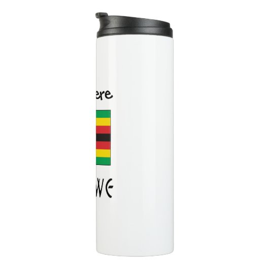 Bouteilles Isothermes Drapeau zimbabwéen personnalisé (Tourné sur la droite)