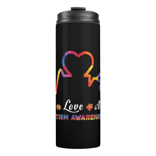 Bouteilles Isothermes Drawstring closurelie, amour, accepter, autisme, a (Devant)