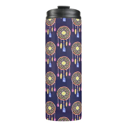 Bouteilles Isothermes Dreamcatchers Plumes Aquarelle Texture transparent (Devant)