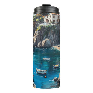 Bouteilles Isothermes Dreamy Amalfi Coast : Aquarelle Peinture Design
