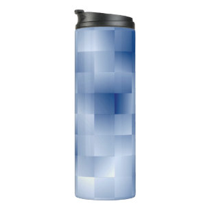 Bouteilles Isothermes Dreamy Blue Tones dans un Motif Carré