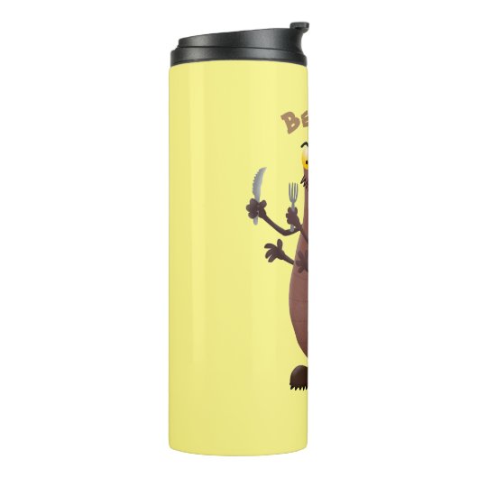 Bouteilles Isothermes Drôle affamé pulette affamée dessin animé (Tourné sur la gauche)
