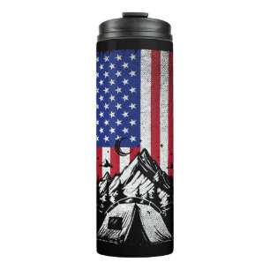 Bouteilles Isothermes Drôle Amusant Randonnée de camping Drapeau américa