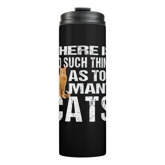 Bouteilles Isothermes Drôle Chat TShirt_ Pas Ce Que Trop De Chats T (Devant)