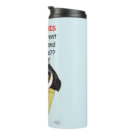 Bouteilles Isothermes Drôle Chubby Tabby Boîte à chat (Tourné sur la droite)