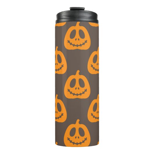 Bouteilles Isothermes Drôle Citrouille de peur sourire face à un tombeur (Devant)