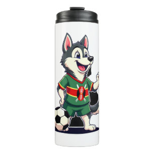 Bouteilles Isothermes Drôle de Husky Dabbing Kenya Football - Fl Équator