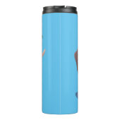 Bouteilles Isothermes Drôle dessin animé d'orignal heureux (Dos)