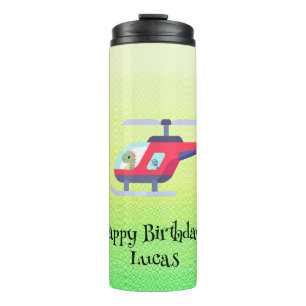 Bouteilles Isothermes Drôle dinosaure Hélicoptère fête d'anniversaire do