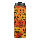 Bouteilles Isothermes Drôle Effrayant Citrouille coloré Visages Croquis (Devant)