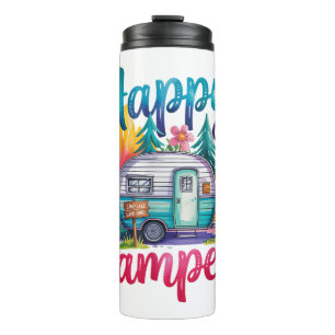 Bouteilles Isothermes Drôle Happy Camper Équipement de Camping Remorque