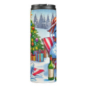 Bouteilles Isothermes Drôle Meltdown Snowman avec vin (Dos)