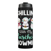 Bouteilles Isothermes Drôle Noël Chillin' Avec Mon Préscolaire Snowmie (Devant)