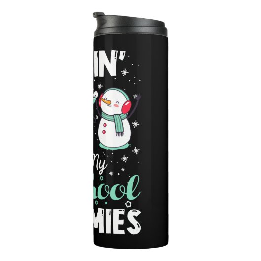 Bouteilles Isothermes Drôle Noël Chillin' Avec Mon Préscolaire Snowmie (Tourné sur la droite)