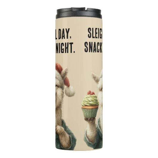 Bouteilles Isothermes Drôle Noël Llama - Sleigh & Snack (Dos)