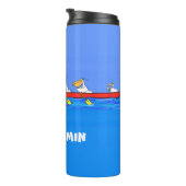 Bouteilles Isothermes Drôle pélicans rameurs dessin animé (Tourné sur la droite)