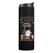 Bouteilles Isothermes Drôle Père Noël, Snowman, Reindeer Joyeux Noël (Tourné sur la gauche)