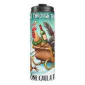 Bouteilles Isothermes Drôle Poulet Tirant Sleigh (Devant)