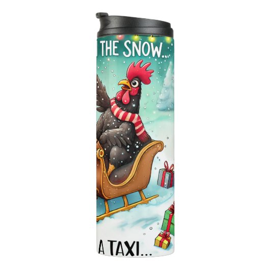 Bouteilles Isothermes Drôle Poulet Tirant Sleigh (Tourné sur la droite)