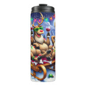 Bouteilles Isothermes Drôle renne Se détendre avec du vin (Devant)