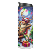 Bouteilles Isothermes Drôle renne Se détendre avec du vin (Tourné sur la droite)