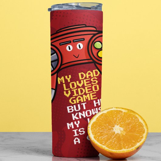 Bouteilles Isothermes Drôle Rouge Joystick Fête des pères Salutation