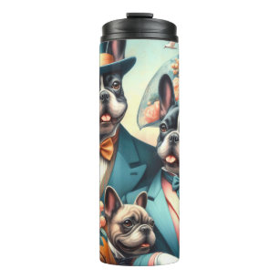 Bouteilles Isothermes Drôle Vintage de la peinture de Bulldog