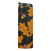 Bouteilles Isothermes Dry oak leaves and acorns. Hand drawn seamless pat (Tourné sur la droite)