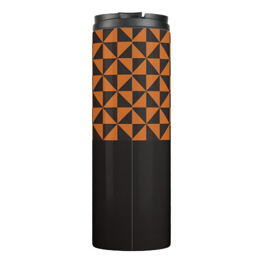 Bouteilles Isothermes Duo Geo Black & Burange Orange Custom Names (Dos)