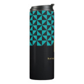 Bouteilles Isothermes Duo noir et turquoise - Logo d'affaires Tumbler th (Tourné sur la gauche)