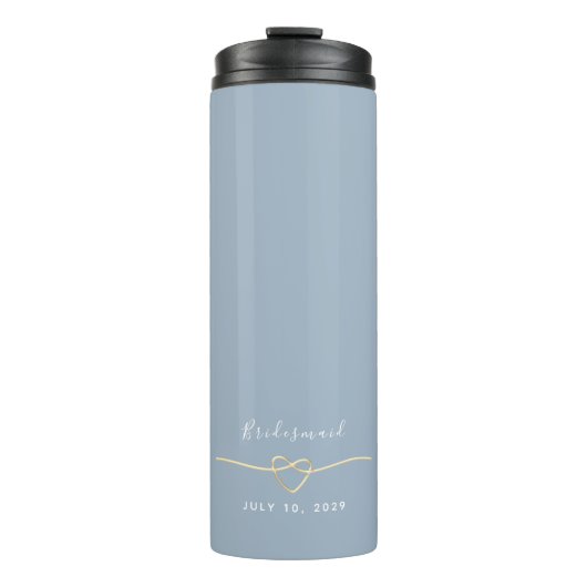 Bouteilles Isothermes Dusty Blue Bridesmaid Mariage (Devant)