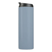 Bouteilles Isothermes Dusty Blue minimaliste moderne Monogramme élégant (Tourné sur la droite)
